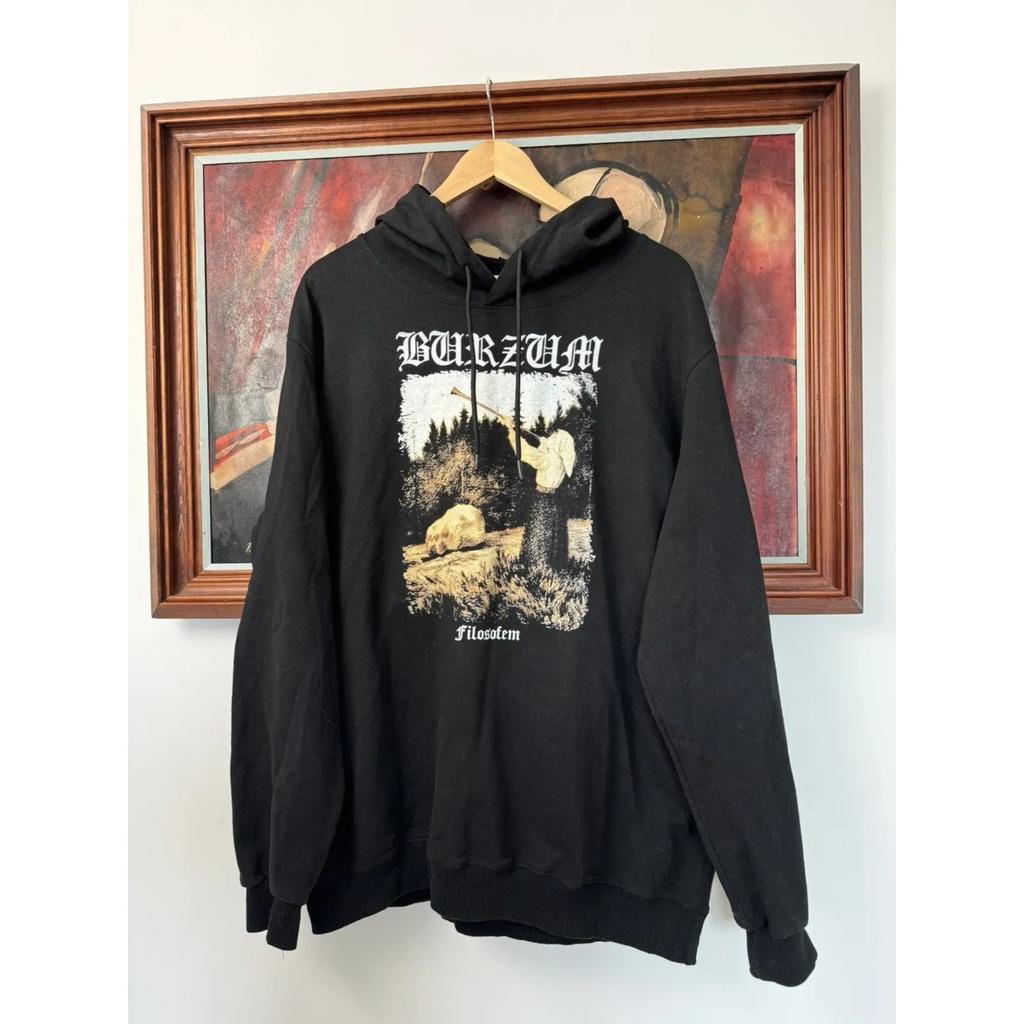 Bluzy Vintage Bluza z Kapturem z Nadrukiem Zespołu Muzycznego Metalowego Filozofem Bawełniana Bluza z Kapturem Męska Damska Modna Bluza z Kapturem Pulower Odzież Uniseks