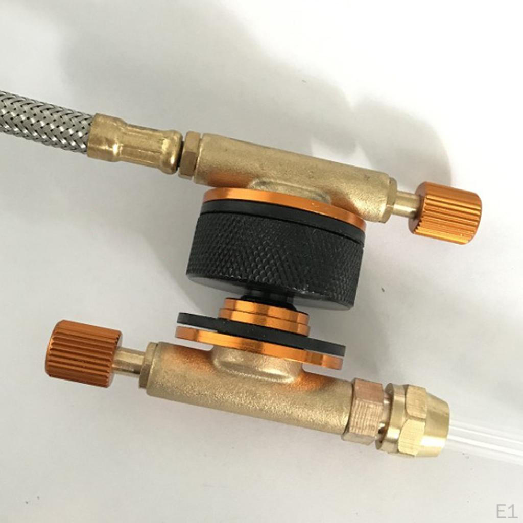 Adaptador de recarga de gás para fogão de acampamento Conector de conversão de tanque