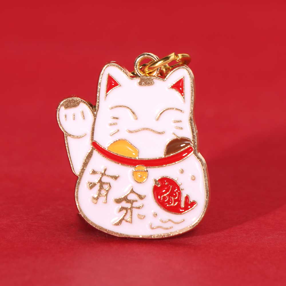 Lucky Cat Chinese Style Cat Phone Pendant Chinese Style Fortune Cat Phone Chain Birthday Kids Gift