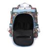 Womens Large Capacity Nylon Backpack Printed Backpack Student Schoolbag