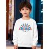 European Sizes Kids' Fashion Round-neck Pullover, Long-sleeved Top , with Letter Print, Suitable for Daily Casual Wear and Outdoor Activities