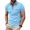 Men's Classic Polo Shirt Casual Short Sleeve Checkered Splicing T-shirt Regular Fit Business Golf Polo Shirt