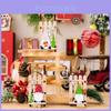Christmas Wooden Santa Sleigh Ornaments With Rustic Farmhouse Style For Holiday Decor