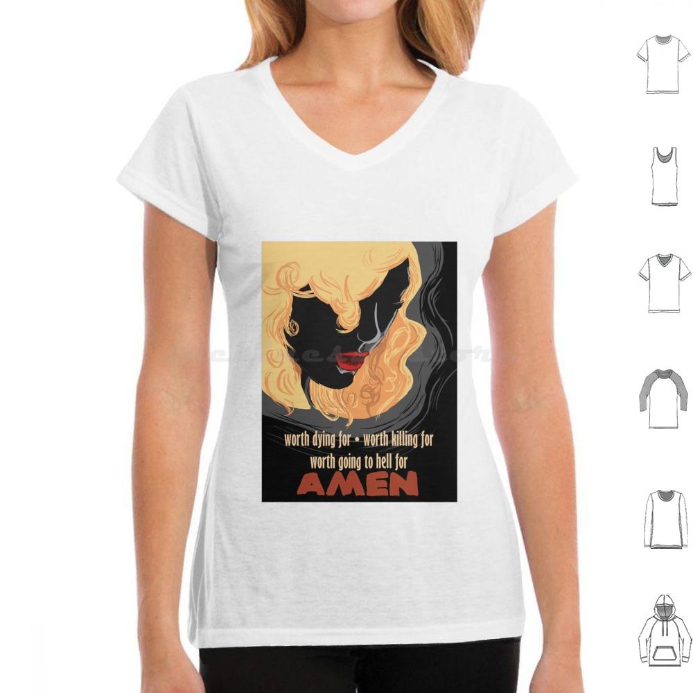 

Worth Going To Hell For T Shirt Cotton Men Women DIY Print Sin City Marv Goldie Movie Comics 4XL