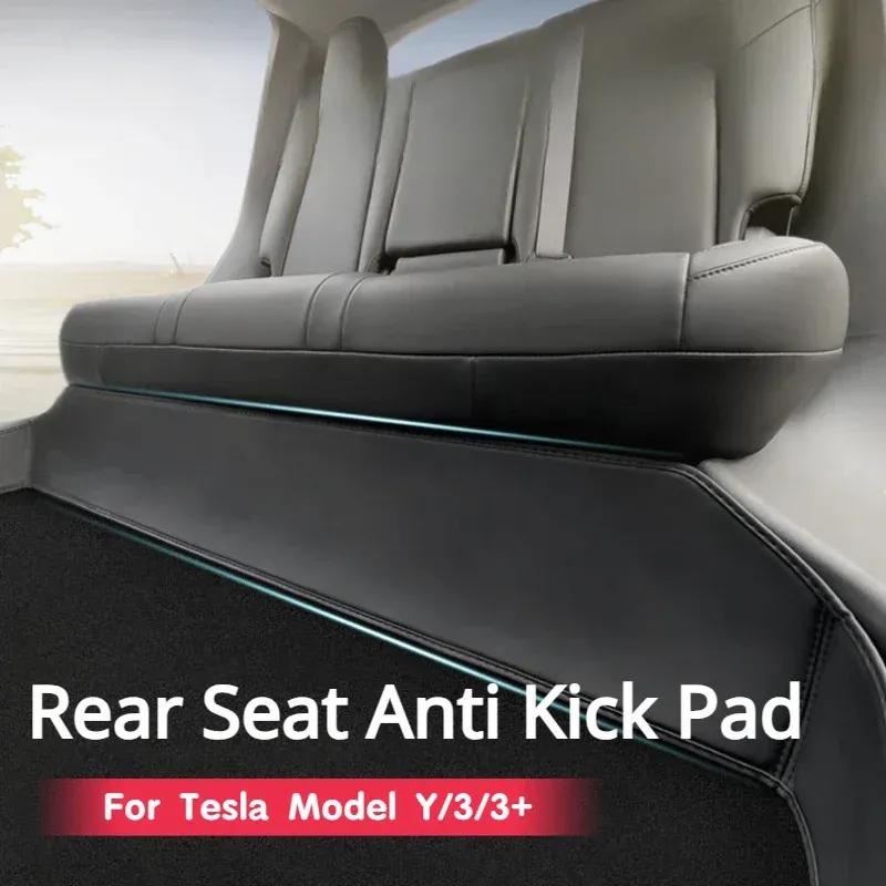 Rear Seat Lower Protective Mat for Tesla Model 3/Y/3+ -2024 Full Surround Cushion Protector Anti-Dirty Kick Pads Accessories