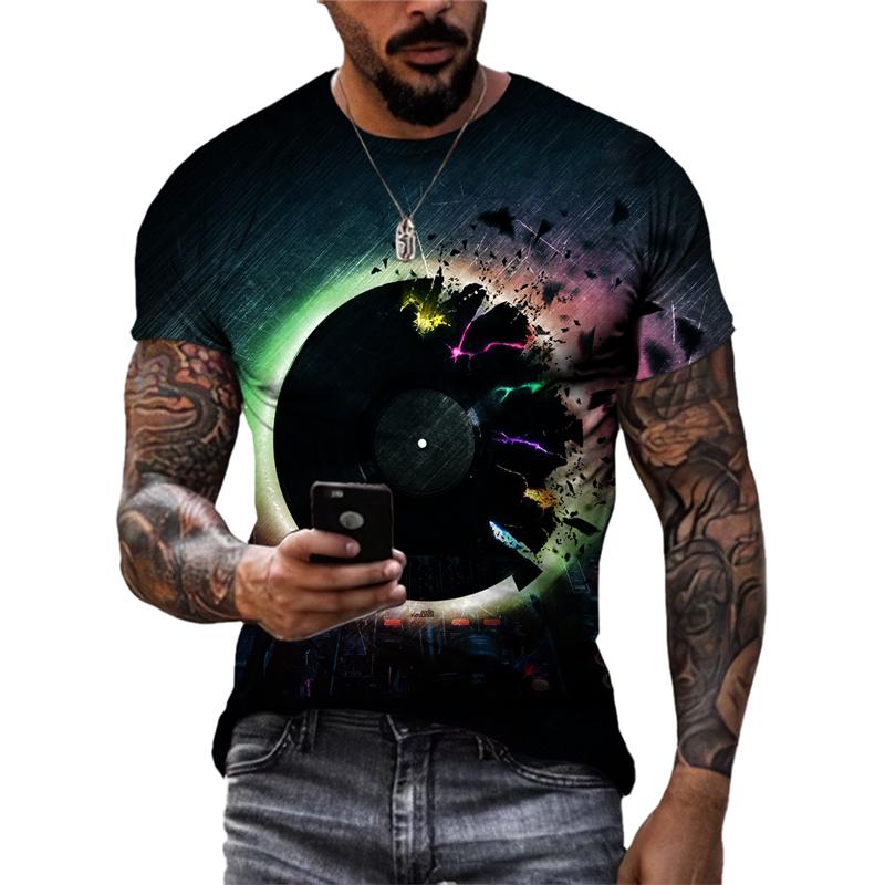 Sommer Mode Neue Musikalische Elemente grafische t-shirts Männer Trend Hip Hop Street Style Cooles T-shirt 3D Gedruckt harajuku tees Tops