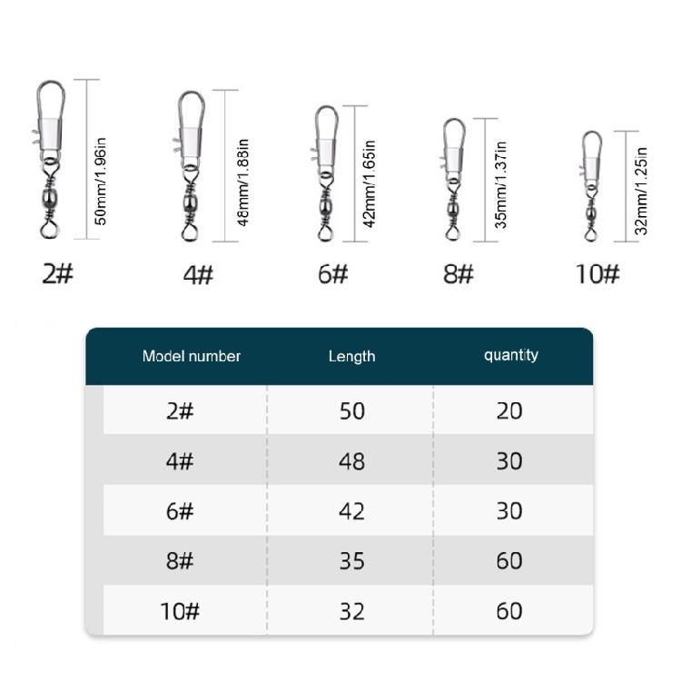 200Pcs Fishing Barrels Line Connectors Swivels Interlock Pin Fishing Barrels Swivels for Fishhook Carp Lures Accessories