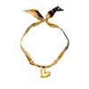 Retro Printed Ribbon Necklace Colorful Heart Cross Bird Pendant Jewelry
