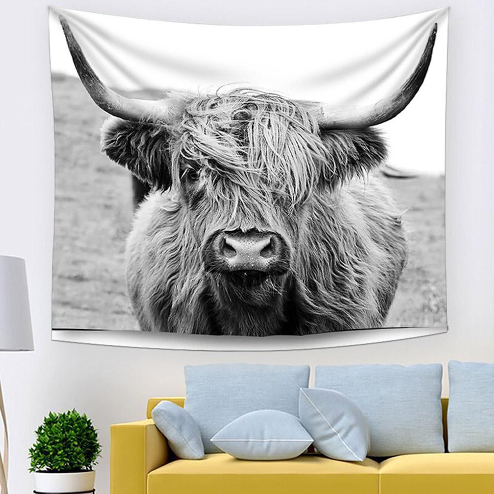 

Highland Cow Tapestry Country Animal Wall Hanging Aesthetic Tapestry For Bedroom Living Room Dorm Decor 130 x 150cm