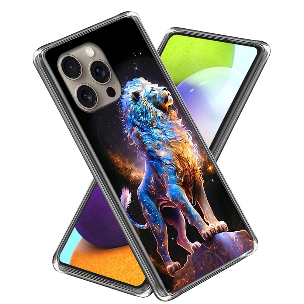For iPhone 16 Pro Max Case Pattern Printed Shockproof TPU Phone Cover
