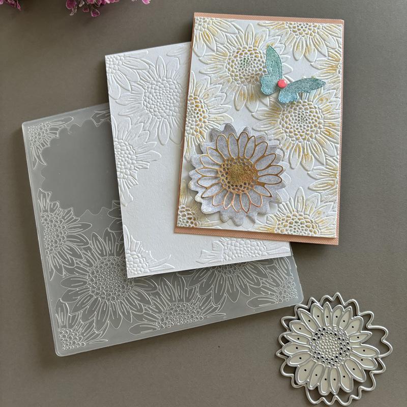 Embossing Template: 2D Thin Plastic Texture Plate for DIY Card & Diary Crafting