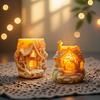 Holiday Candle Silicone Mold Treehouse Shape Silicones Mould Heat Resistant For Making Candle Soap Christmas Decoration