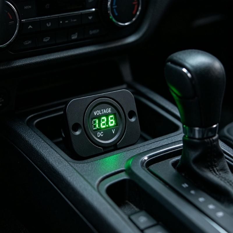 Bright LED Display Voltage Monitor Universal 12V 24V Voltmeter Panel Battery Monitor For Automotive Use