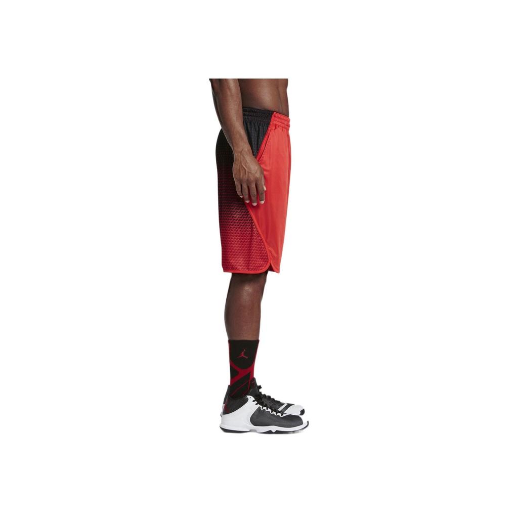 Jordan Gradual Color Block Straight Basketball Shorts Men Bottoms Red 800921-696