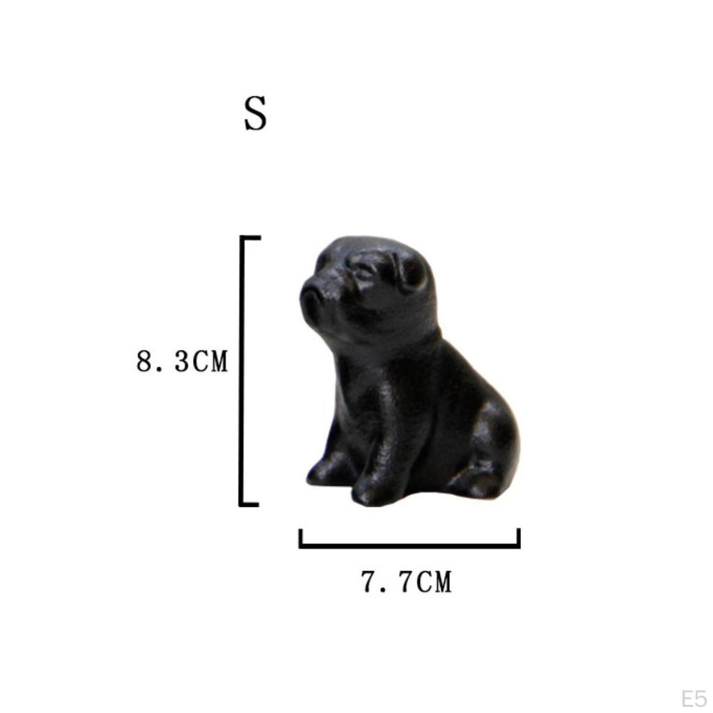 Bulldog Dog Statue Animal Sculpture Collectible Modern Decorative Figurine Desktop Ornament for