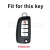 4 Buttons Tpu Auto Shell Fob Gold Edge Car Key Case Cover For Nissan Qashqai X-Trail T32 Rogue Juke F15 J11 Murano Maxima Altima