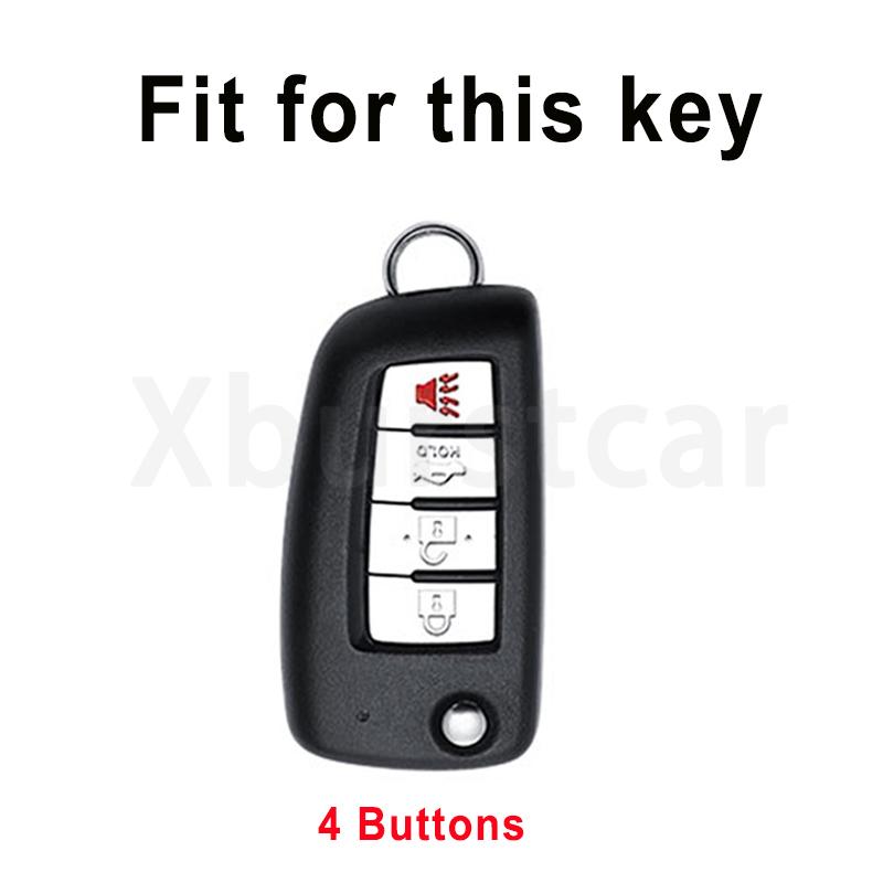 4 Buttons Tpu Auto Shell Fob Gold Edge Car Key Case Cover For Nissan Qashqai X-Trail T32 Rogue Juke F15 J11 Murano Maxima Altima