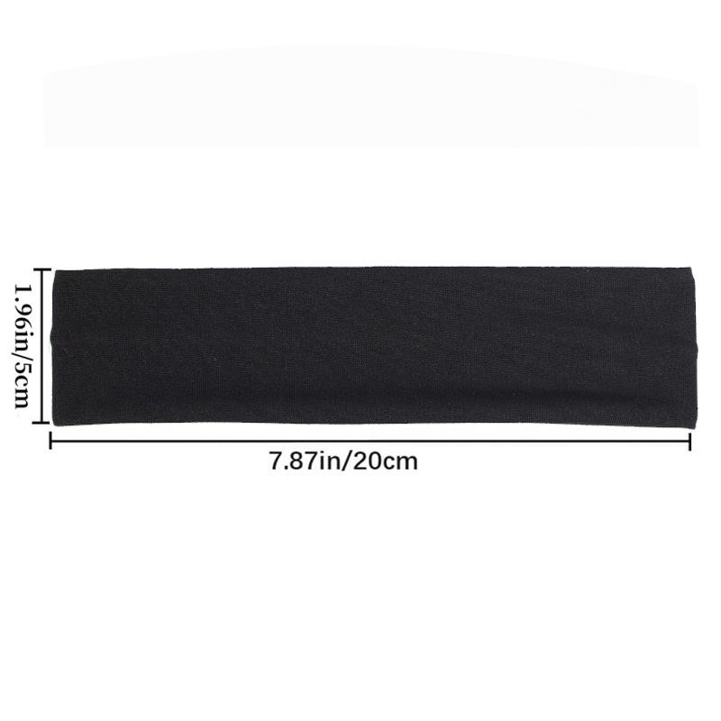 Popular Solid Color High-Elastic Sports Headband for Yoga, Fitness, Running, and Sweat Absorption