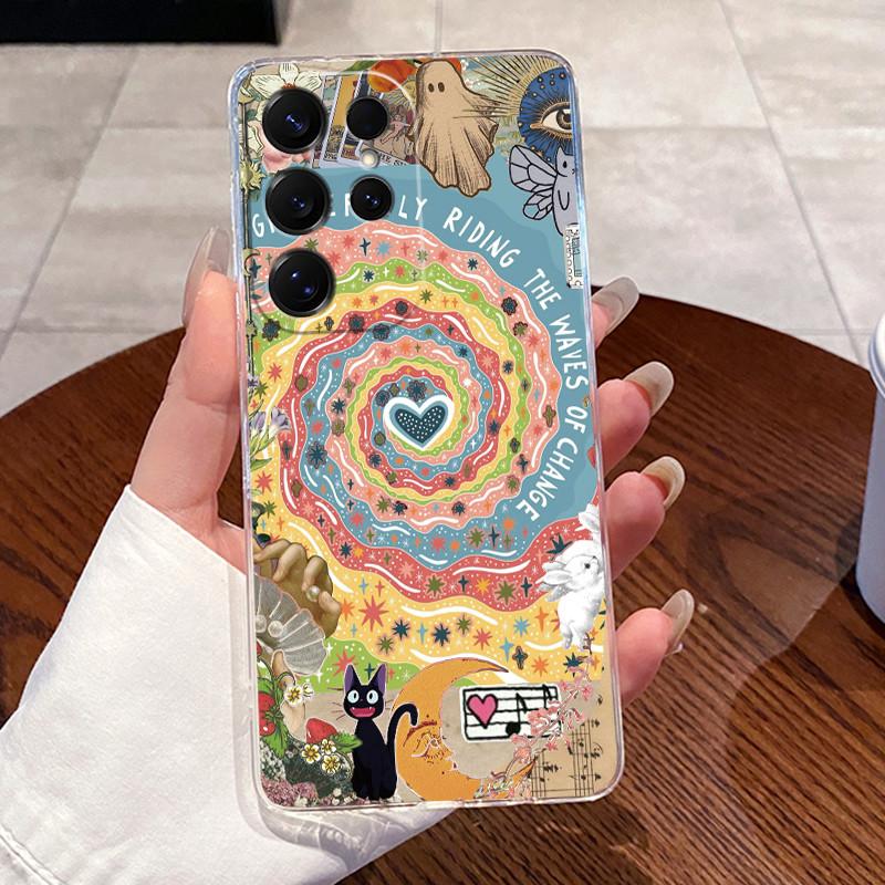 For Samsung Galaxy S26 Ultra S26+ Cases Clear Silicone Soft TPU Cover For Samsung S26 Plus Cute Rabbit Cat Dinasaur Phone Case