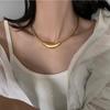 Collana Tubo Curvo in Metallo Unico Collane Girocollo Eleganti e Personalizzate Colletto Ergonomico per Festa Nightclub