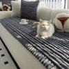 New Thickened Warm Sofa Cushion Autumn And Winter Plush Non-Slip Straight Row One-Piece Seat Cushion Leather Sofa Cover