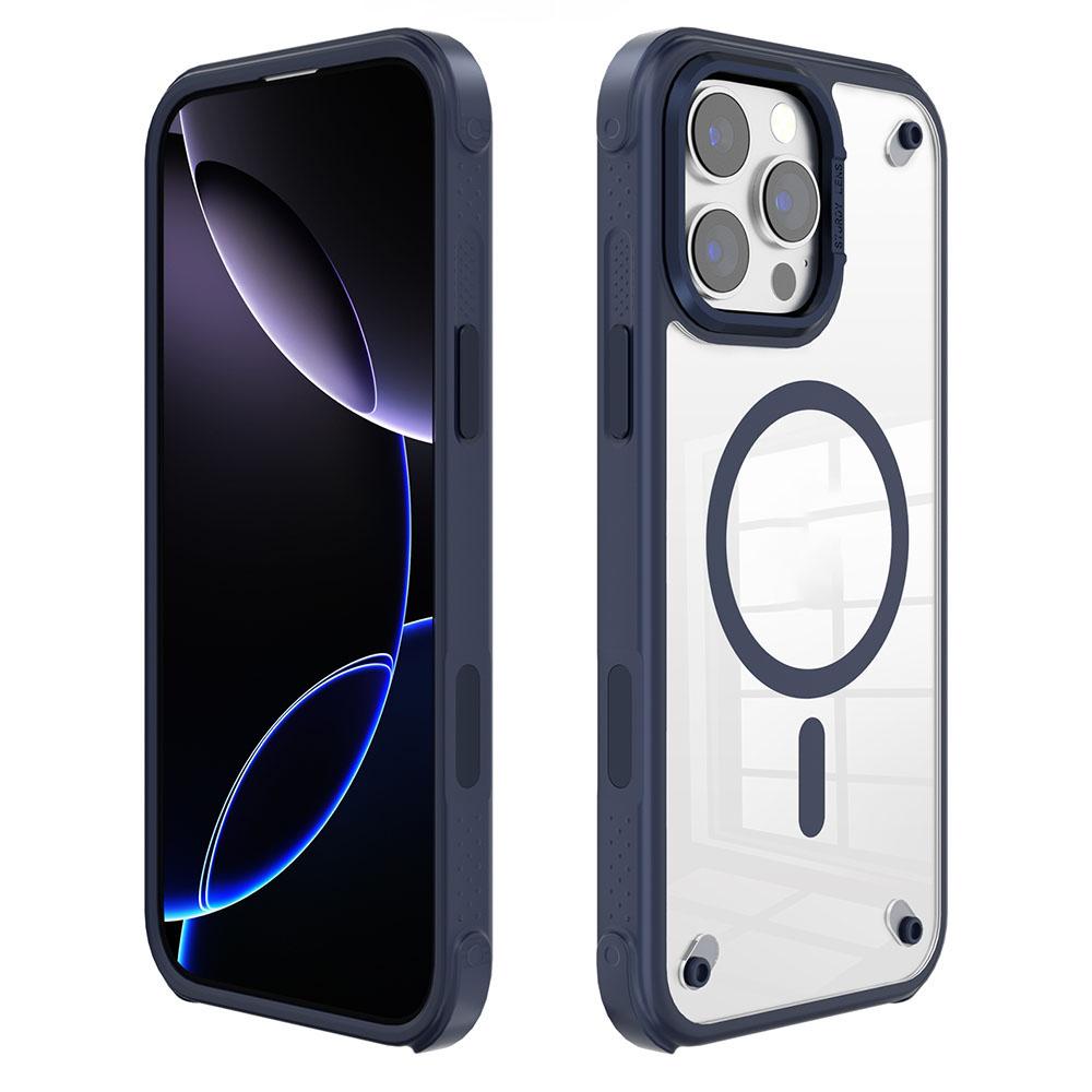 For iPhone 16 Pro Max Case Compatible with MagSafe Corner Protection PC+TPU Clear Back Cover