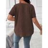 Summer Short Sleeve Large Size Women T-shirt Solid Color Loose Casual Office Blouse Women's Clothing Elegant Top Female Simple Shirt