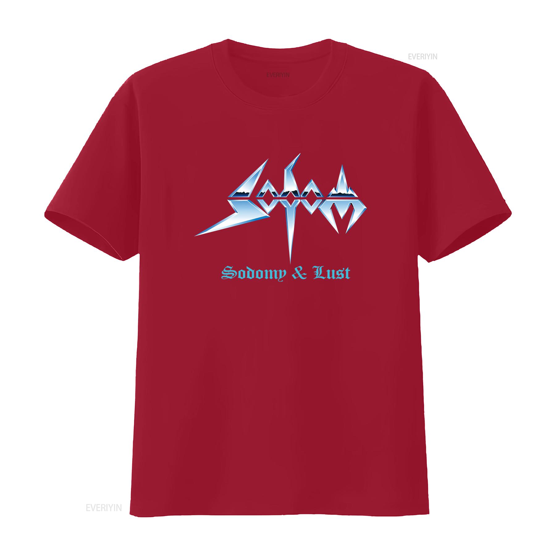 

Sodom Mens Sodomy and Lust T Shirt Stylish Black with Bold Design vintage Washed Casual Comfortable Versatile streetwear S
