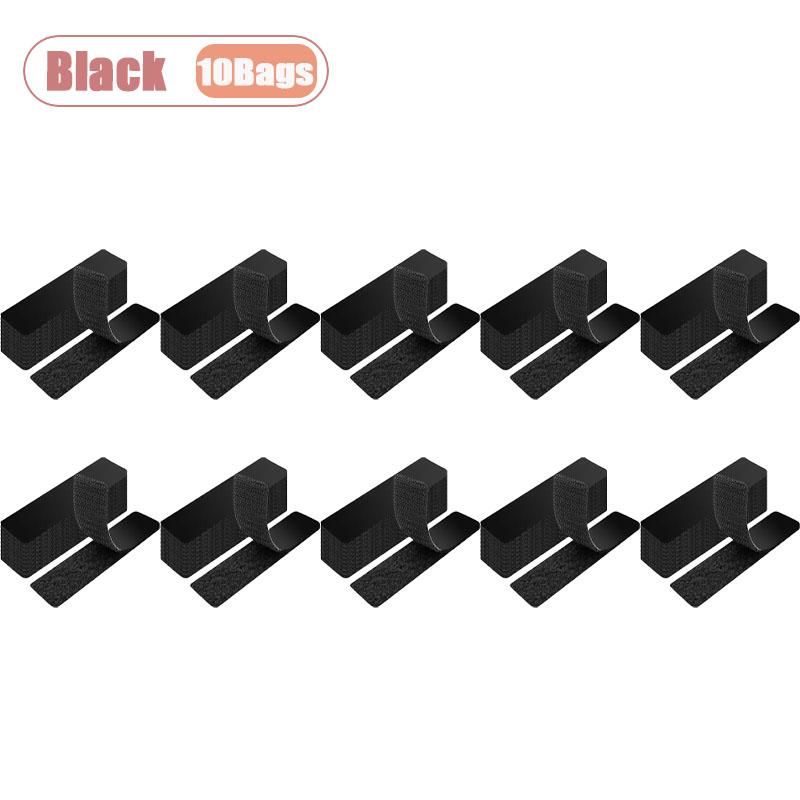 1-200Bags No Residue Double Sided Adhesive Hook and Loop Tape for Sofa Carpet Screen Stickers Pre Cut Rounded Corner Magic Tape