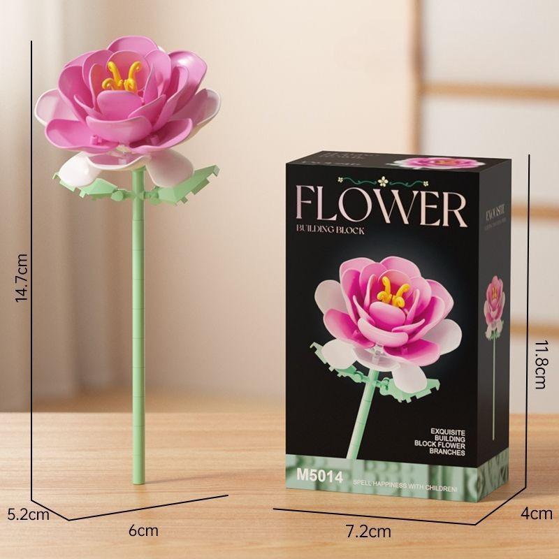Romantische Baustein-Blumendekorationen, Festivalgeschenke, Kleine Baustein-Blumensträuße, Handgefertigte Blumensträuße, Valentinstag