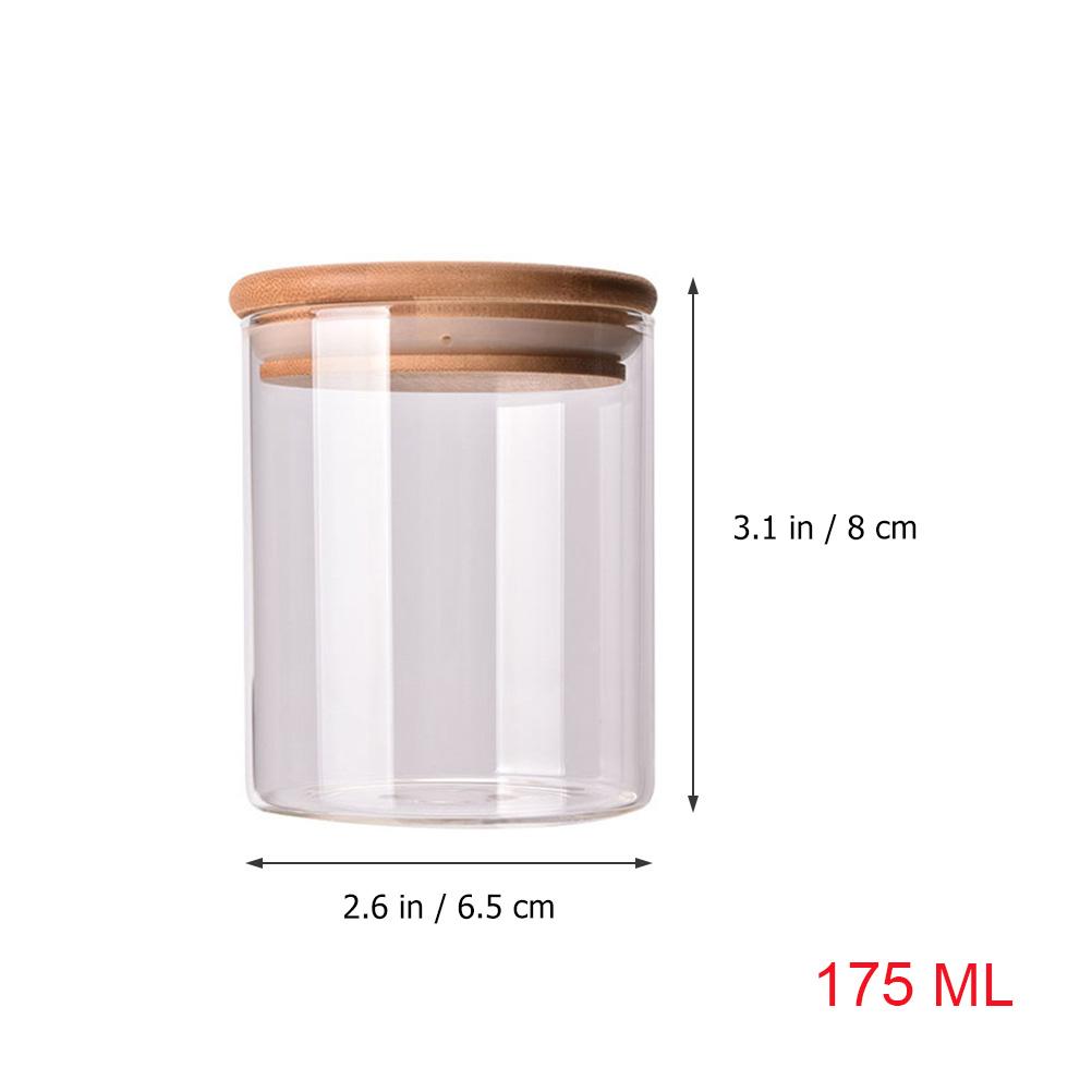 175 Ml Salt Storage Candy Jar Glass Jars Tea Sealing Cap Coffee Bean Loose Containers Sealed Canisters