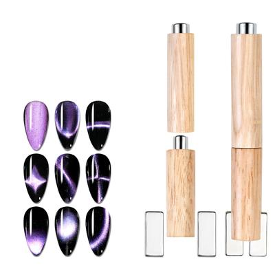 Cats Eye Magnet for Nail Cat Eye Gel Nail Polish Magnet Pen Nail Magnet Stick Magnetic Nail Polish Stick for Home Salon