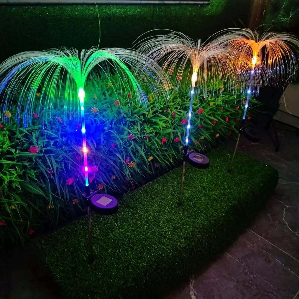 Led solar jellyfish outdoor garden lights waterproof Christmas ornaments backyard balcony lawn decoration