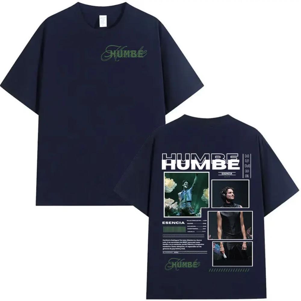 Singer Humbe Esencia Tour 2025 Album Graphics T Shirts Men Hip Hop Gothic Short Sleeve T-shirt Fashion Oversized  T-Shirts