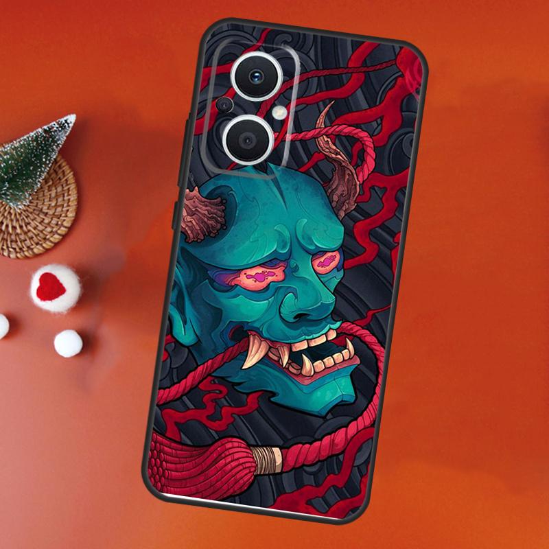 

Японская маска демона Они Хання Чехол для OPPO Find X5 X6 X8 X9 Pro OPPO Reno 8T 7 8 Lite 13F 14F 12F 11F 10 13 14 Pro Чехол OPPO Reno11