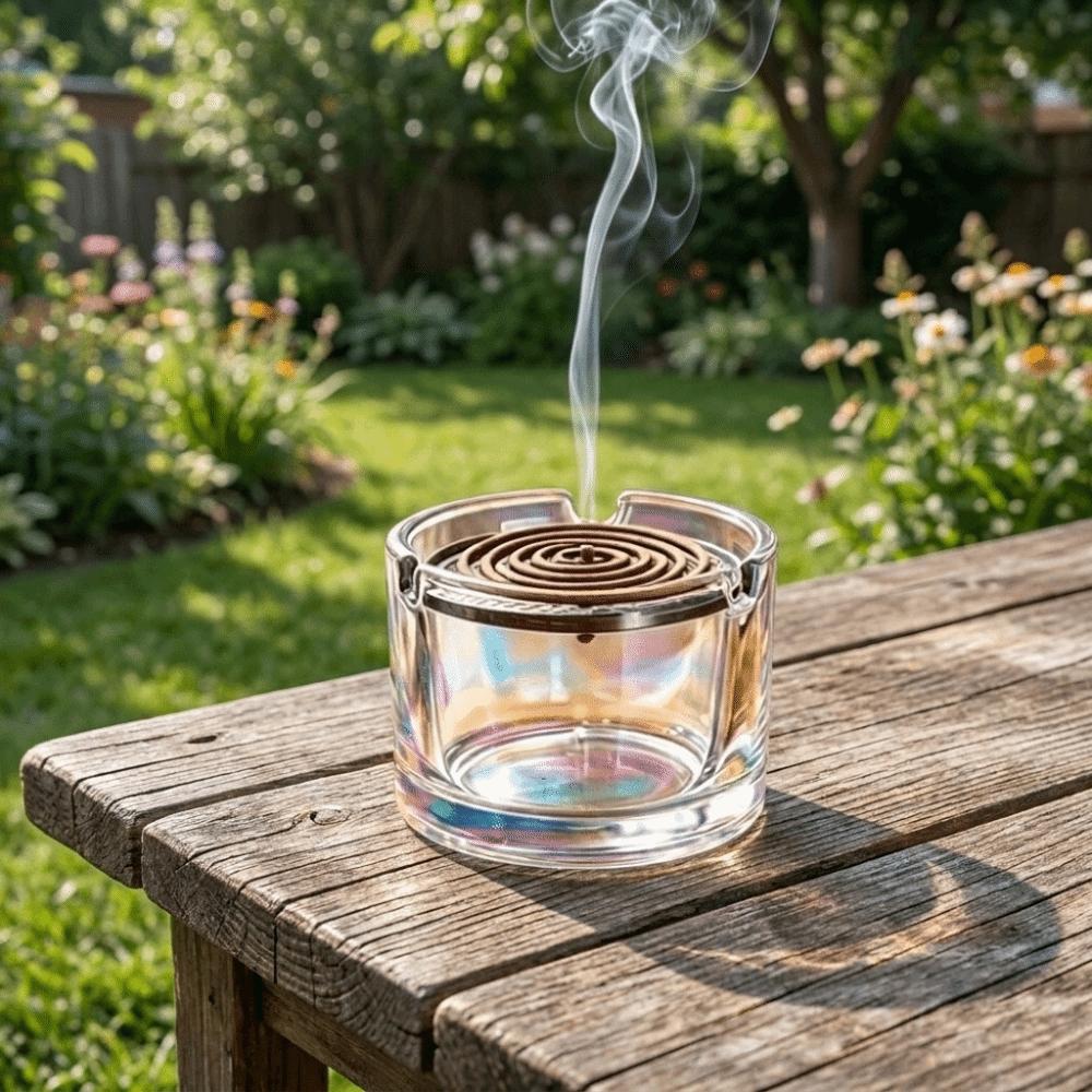 Anti Dust Glass Incense Burner Metal Filter Screen Aromatherapy Stove Home Decor