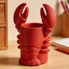 3D Printed Lobster-shaped Pencil Holder Lobster Shape Animal Shape Stand-Up Pen Pouch Plastic Desktop Storage Cup Home Decor