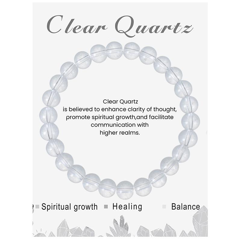 Natural Stone Beaded Bracelets With Card 8mm Apatite Amethysts Carnelian Tiger Eye Stone Stretch Bracelets For Women Men