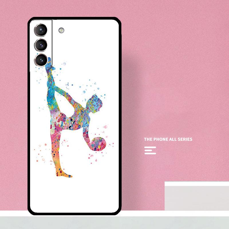 Gymnastics Watercolor Printing Phone Case For Samsung Galaxy S25 S26 Ultra S20 S21 S22 S23 S24 S10 Plus S25 FE Cover Coque