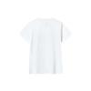 Anta Jednobarevné tričko s potiskem písmen, kulatým výstřihem a krátkým rukávem, dámské topy, bílé 162138109-1
