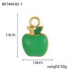 CARLIDANA Fashion Moon-shaped Multi-color Oil-dripping Gold Plated Stainless Steel Pendant Heart Apple Accessories DIY Jewelry