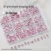 Nail Art Irregular Rhinestones: 12-Grids Mixed Color Flat Back Resin Gems