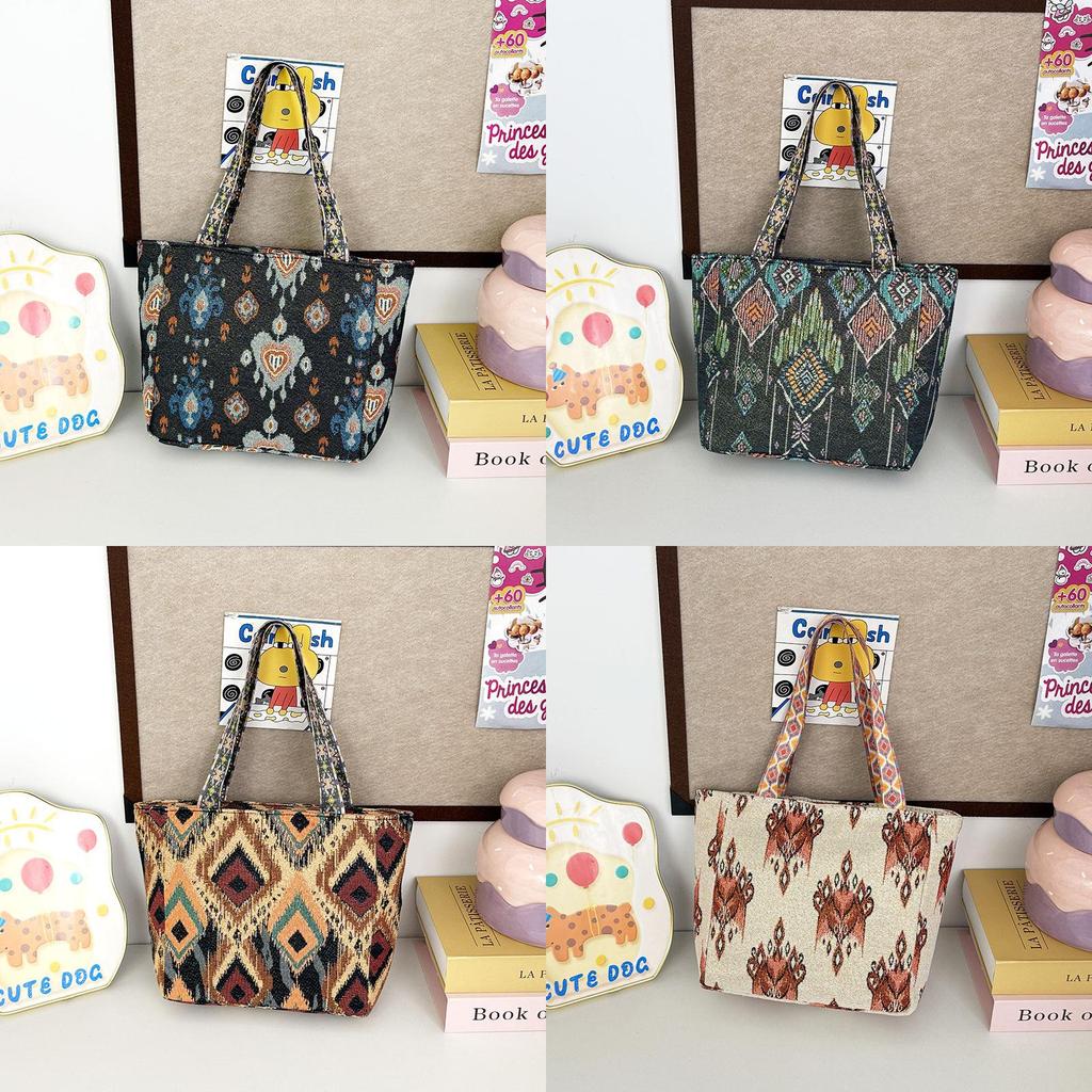 Canvas-Handtasche im Ethno-Stil mit Stickerei für den lässigen täglichen Gebrauch