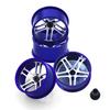 Mini 4WD Aluminum Wheels Large Diameter Dual for Bushings Set of 4 [Blue] Low-Profile Wheels, 5-Spoke, Low-Profile Tires, 23.5mm Diameter, Included,