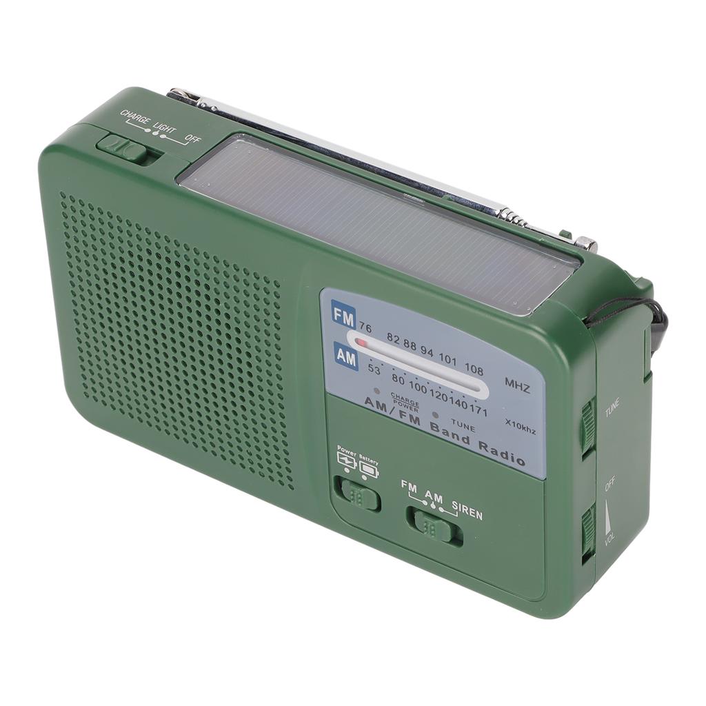 Solar Hand Crank Flashlight Radio 1LED Multifunctional Portable Emergency Radio Flashlight