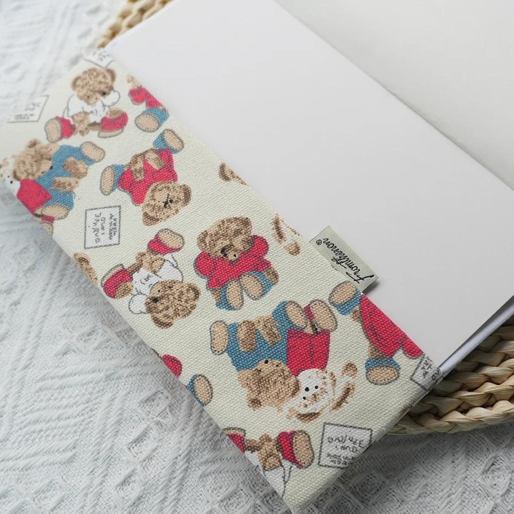Fromthenon Cute Animal Flower Series Cloth Material Weeks Cover Weekly Diary Planner Notebooks Sleeve Office Stationery Supplies