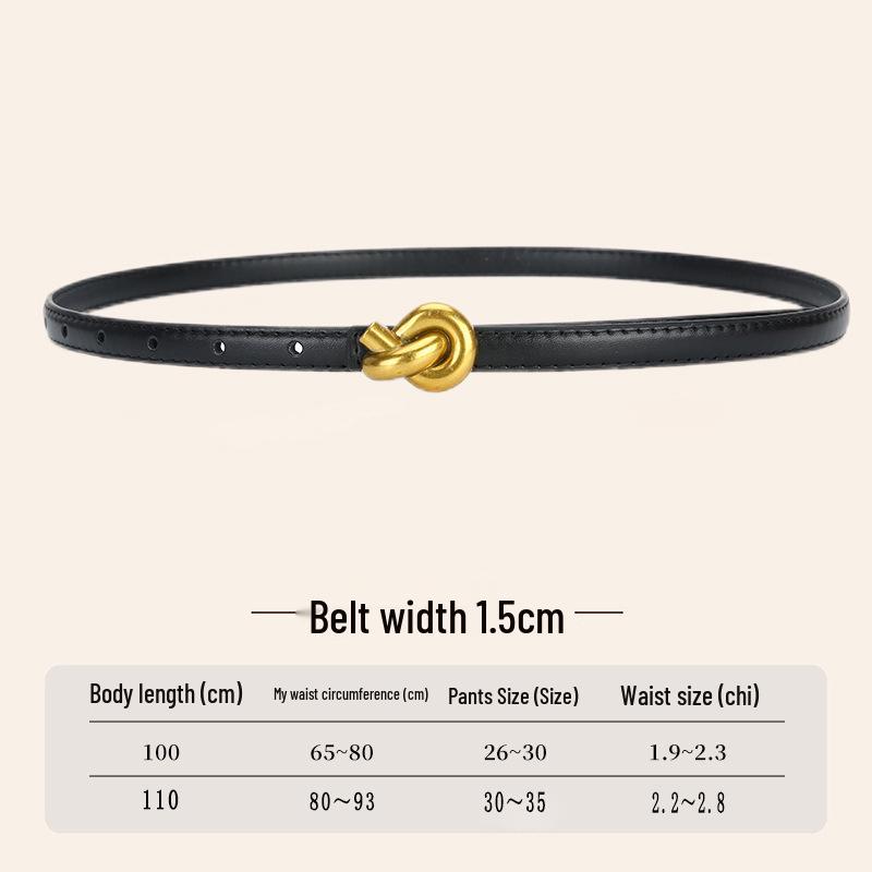 

2026 Women s 1.5cm Thin Korean-Style Versatile Casual Belt 110cm