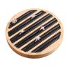 Natural Wood Round Jewelry Storage Tray For Ring Bracelet Earring Collection Decorative Counter Props