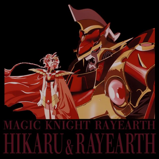 [azumaker] TV Anime "Magic Knight Rayearth" T-Shirt, Light & Rayearth, Size L