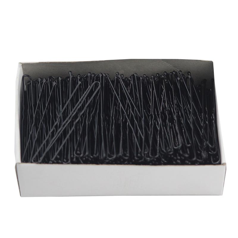 500g Black U-Shaped Hair Clips for Styling & Thickening - Ideal for Photo Studio & Makeup Artist Use.